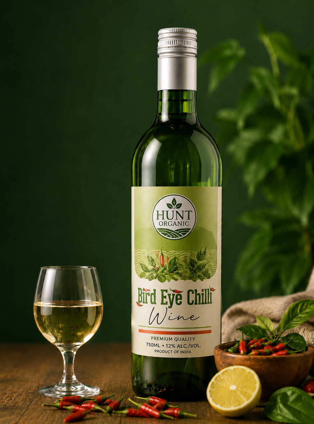 Bird Eye Chilli Wine bottle
